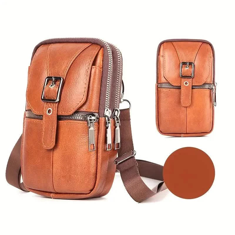 Genuine Leather Multifunctional Cell Phone Bag