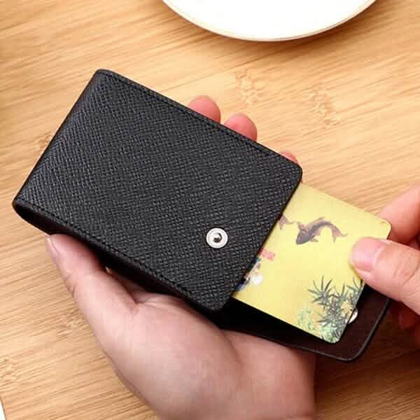 Men Faux Leather 10 Card Slots Coins Bag Wallet